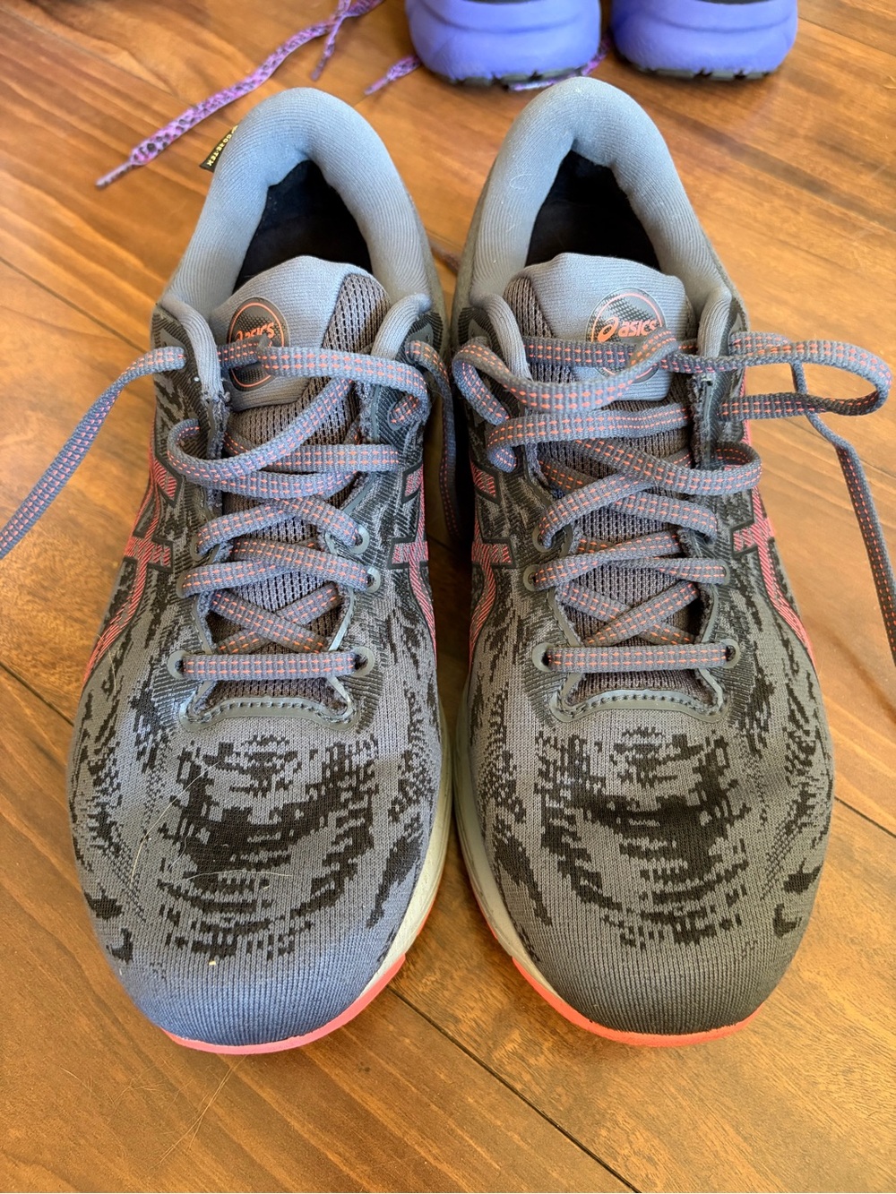 ASICS Gray and Coral Gel Cumulus 23 GTX Women's Running Shoes